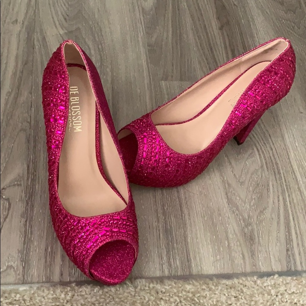 Pink Beaded heels